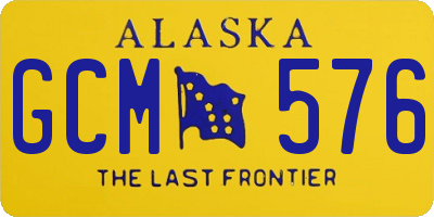 AK license plate GCM576