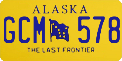 AK license plate GCM578