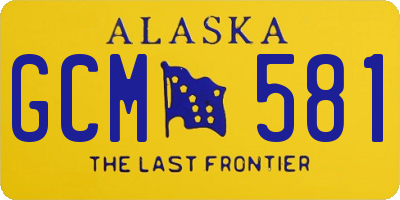 AK license plate GCM581