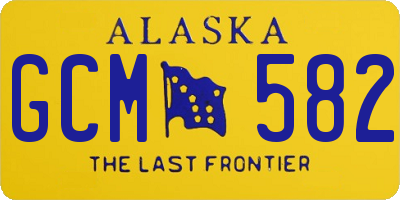 AK license plate GCM582