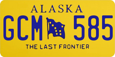 AK license plate GCM585
