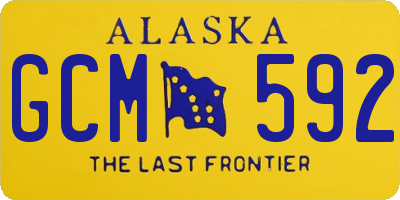 AK license plate GCM592