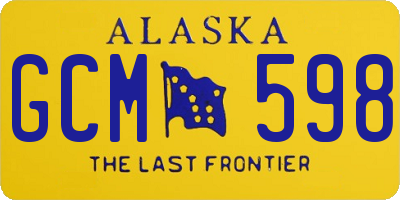 AK license plate GCM598