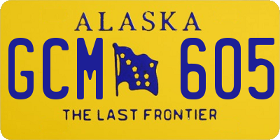 AK license plate GCM605