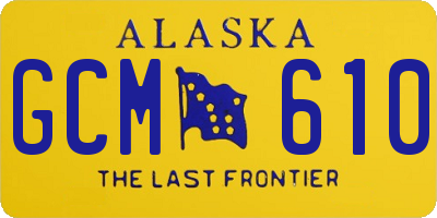 AK license plate GCM610