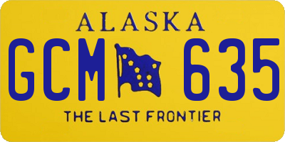 AK license plate GCM635
