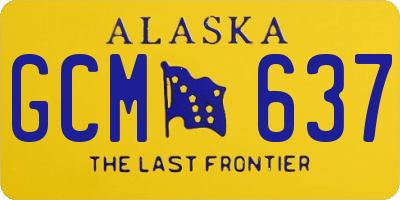 AK license plate GCM637