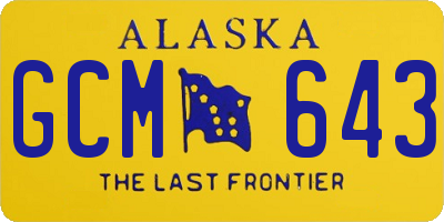 AK license plate GCM643