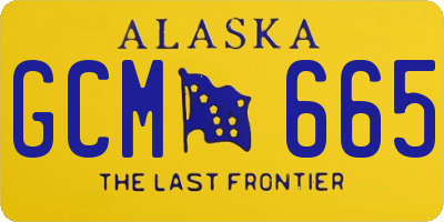 AK license plate GCM665