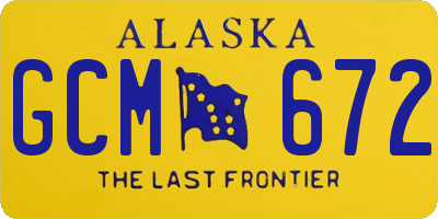AK license plate GCM672