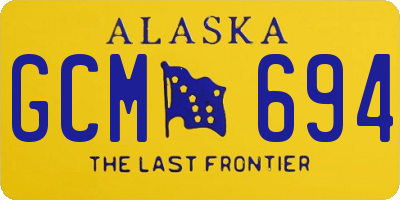 AK license plate GCM694