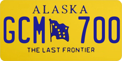 AK license plate GCM700