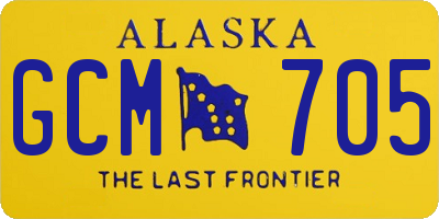 AK license plate GCM705
