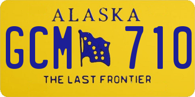 AK license plate GCM710