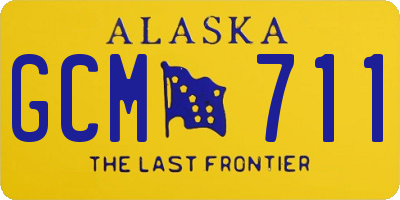 AK license plate GCM711