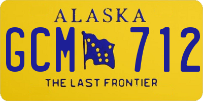 AK license plate GCM712