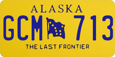 AK license plate GCM713