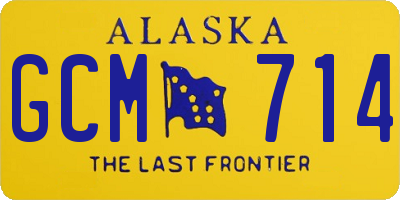 AK license plate GCM714