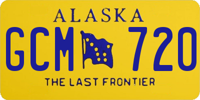 AK license plate GCM720