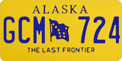 AK license plate GCM724