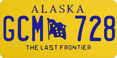 AK license plate GCM728