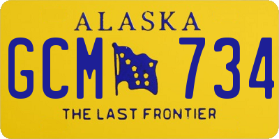 AK license plate GCM734