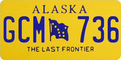 AK license plate GCM736