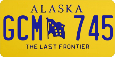AK license plate GCM745
