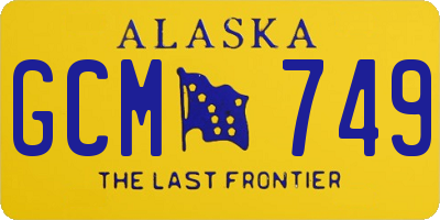 AK license plate GCM749