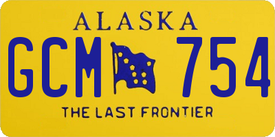 AK license plate GCM754