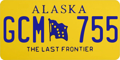 AK license plate GCM755