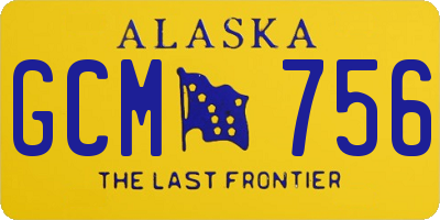 AK license plate GCM756