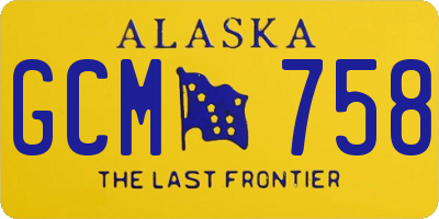 AK license plate GCM758