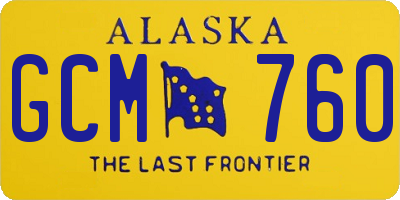 AK license plate GCM760