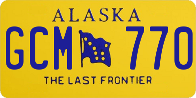 AK license plate GCM770