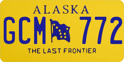 AK license plate GCM772