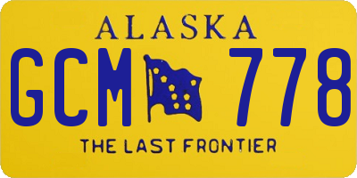 AK license plate GCM778