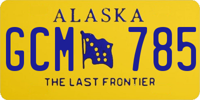 AK license plate GCM785