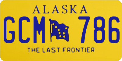 AK license plate GCM786