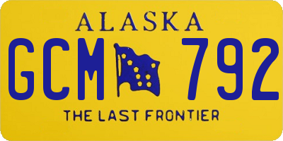 AK license plate GCM792