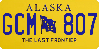 AK license plate GCM807