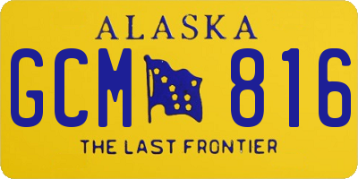 AK license plate GCM816