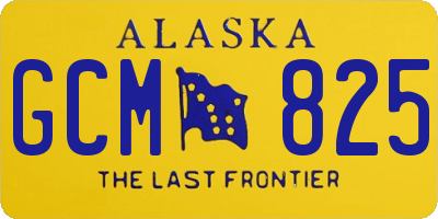 AK license plate GCM825