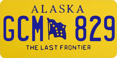 AK license plate GCM829