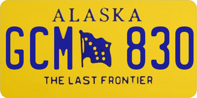 AK license plate GCM830