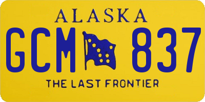 AK license plate GCM837