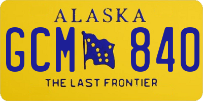 AK license plate GCM840