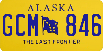 AK license plate GCM846
