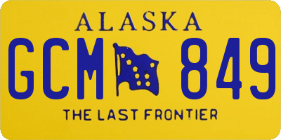 AK license plate GCM849
