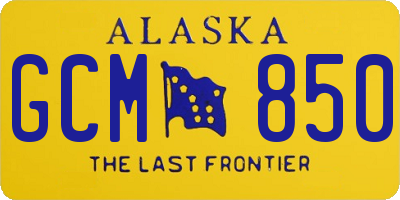 AK license plate GCM850